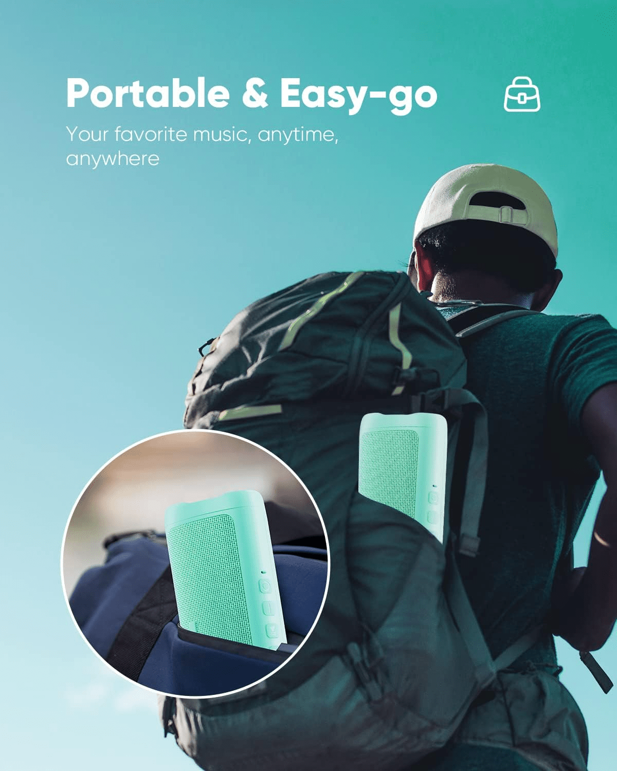Bluetooth Speaker with HD Sound, Portable Wireless, IPX5 Waterproof, up to 20H Playtime - The Gadget Guy