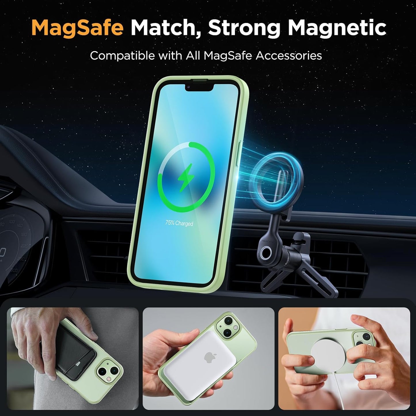 Magnetic Series Protective Case for IPhone 13 Red/Green/Black - The Gadget Guy