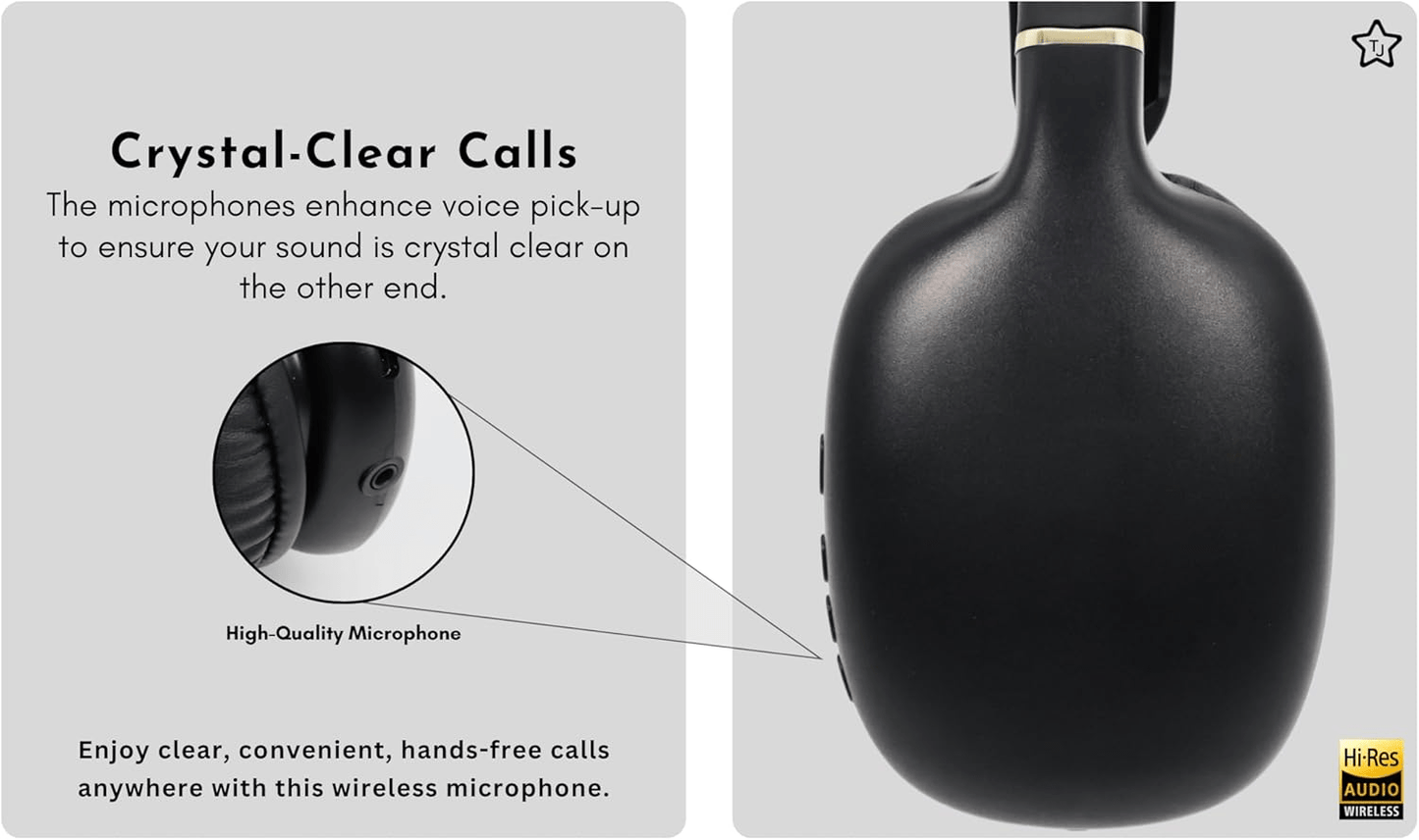 Noise Cancellation Supersoft Leather Wireless Bluetooth Headphones w/ Built - In MIC - The Gadget Guy