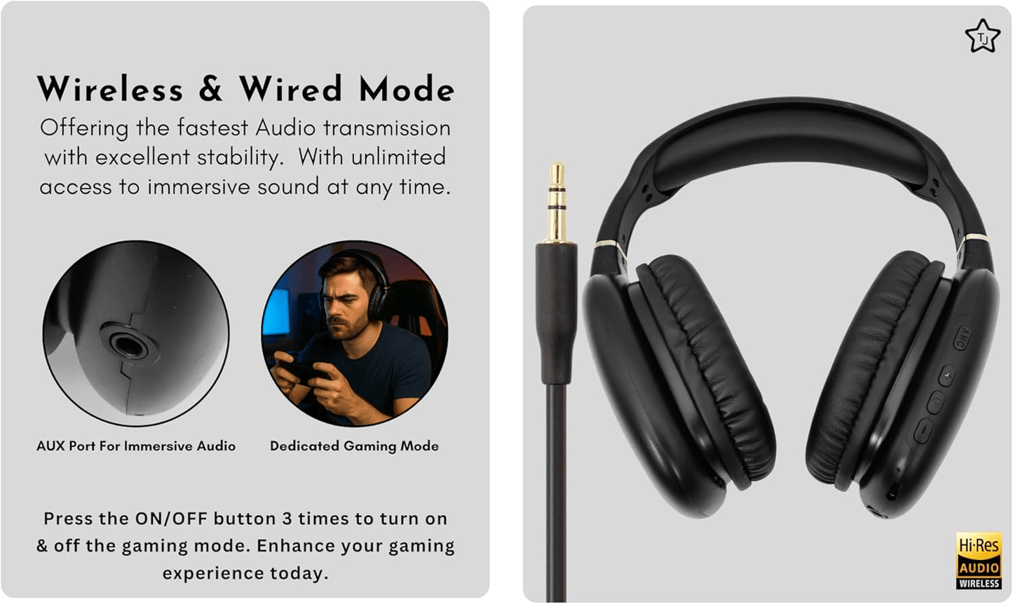 Noise Cancellation Supersoft Leather Wireless Bluetooth Headphones w/ Built - In MIC - The Gadget Guy