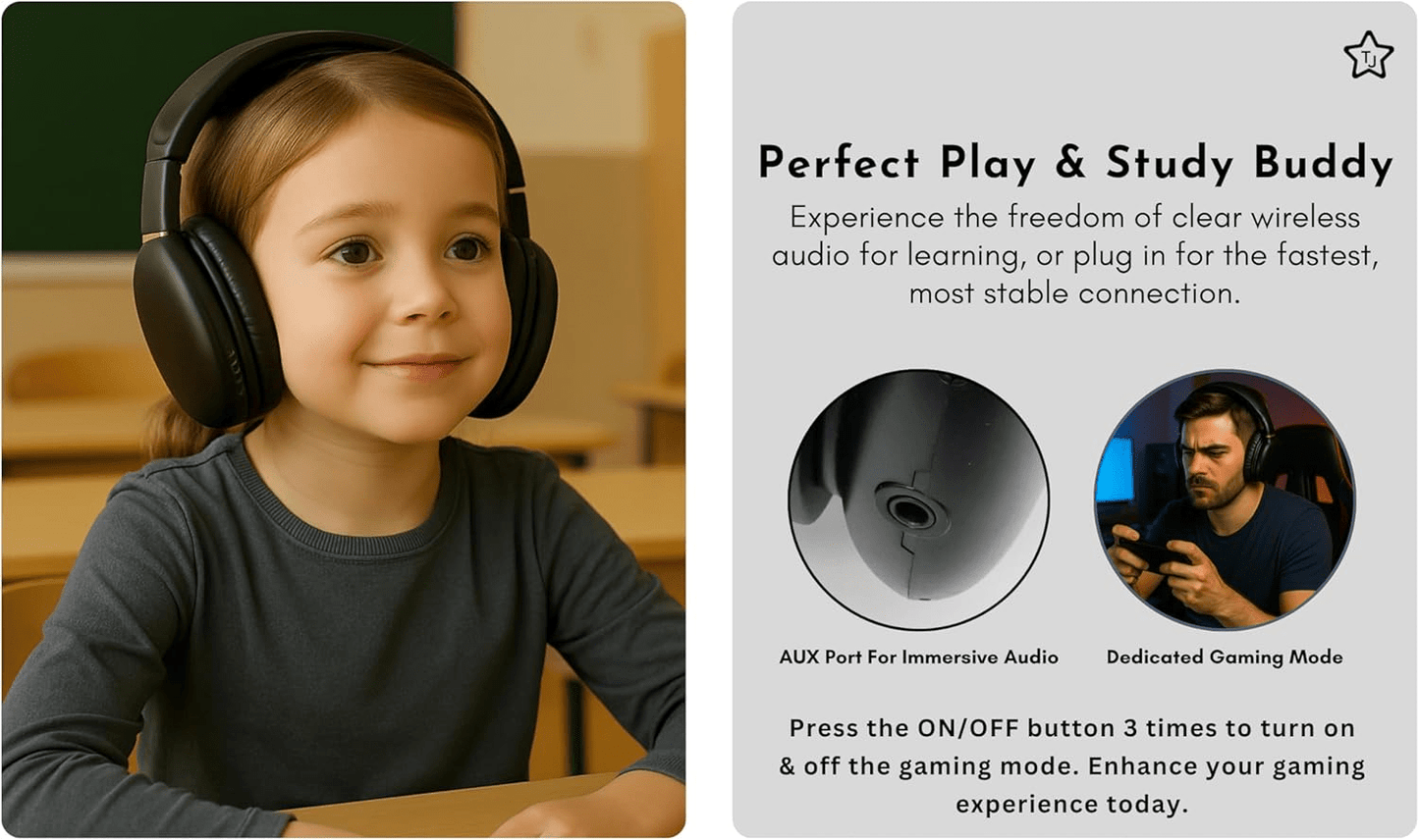 Noise Cancellation Supersoft Leather Wireless Bluetooth Headphones w/ Built - In MIC - The Gadget Guy