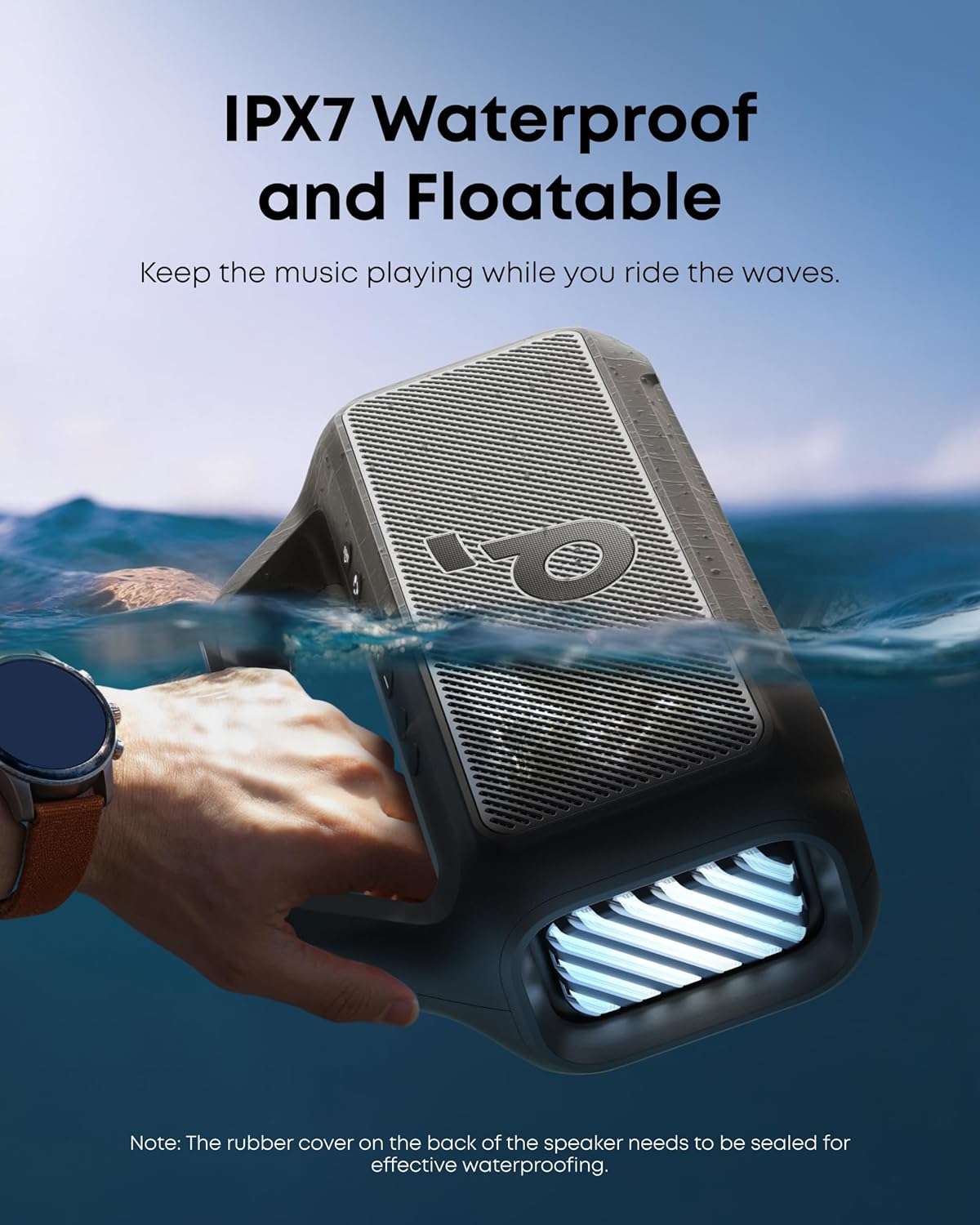 Soundcore Boom 2 Outdoor Speaker - 80W, Subwoofer, Bassup 2.0, 24H Playtime, IPX7 Waterproof, RGB Lights - The Gadget Guy