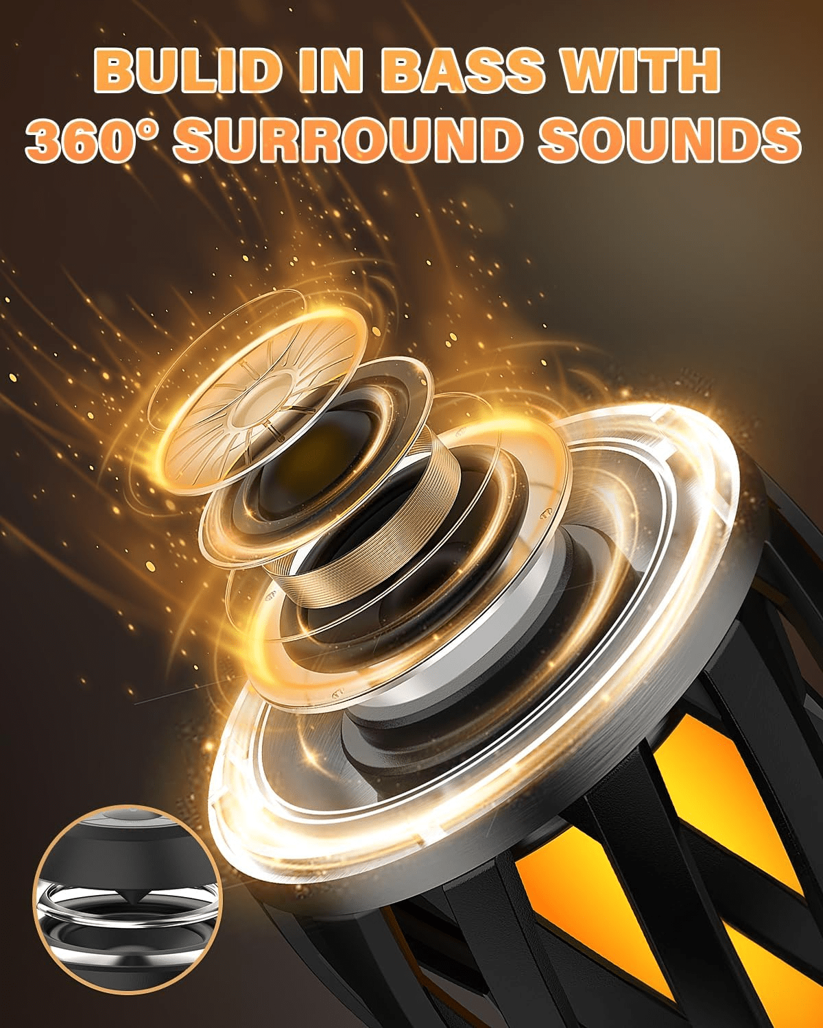 Waterproof Outdoor Bluetooth Speaker with LED Torch - The Gadget Guy