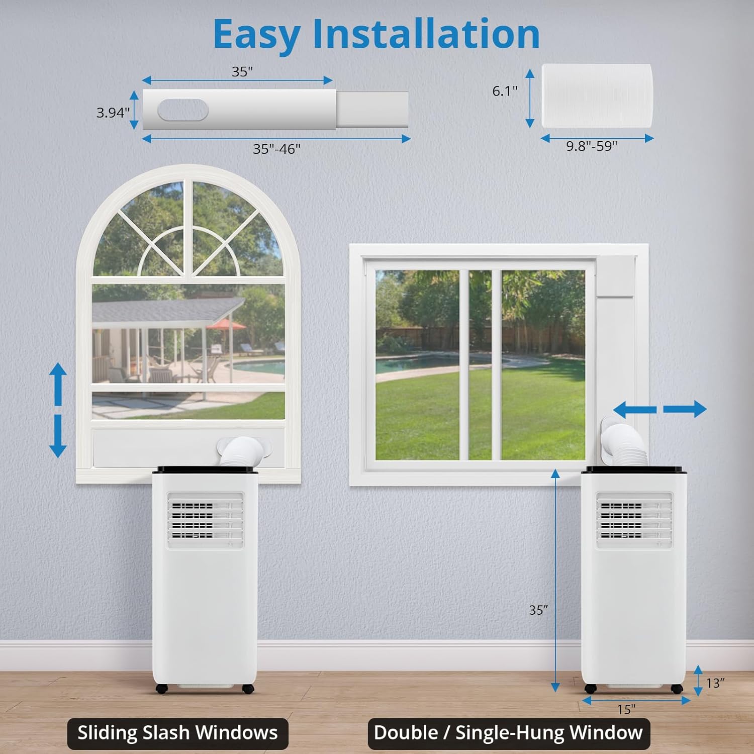 10,000 BTU Portable Air Conditioner - Cools up to 450 Sq.Ft, Auto - Evaporation, Low Noise, Fits for Large Room,White - The Gadget Guy