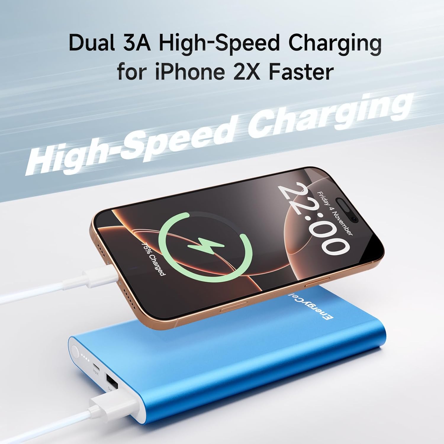 4GS Portable Charger - 12000Mah Fast Charging, Dual 3A High - Speed Output - The Gadget Guy