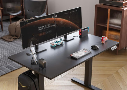 Black Electric Standing Desk - Adjustable Height, 40 X 24 Inch - The Gadget Guy