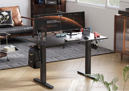 Black Electric Standing Desk - Adjustable Height, 40 X 24 Inch - The Gadget Guy