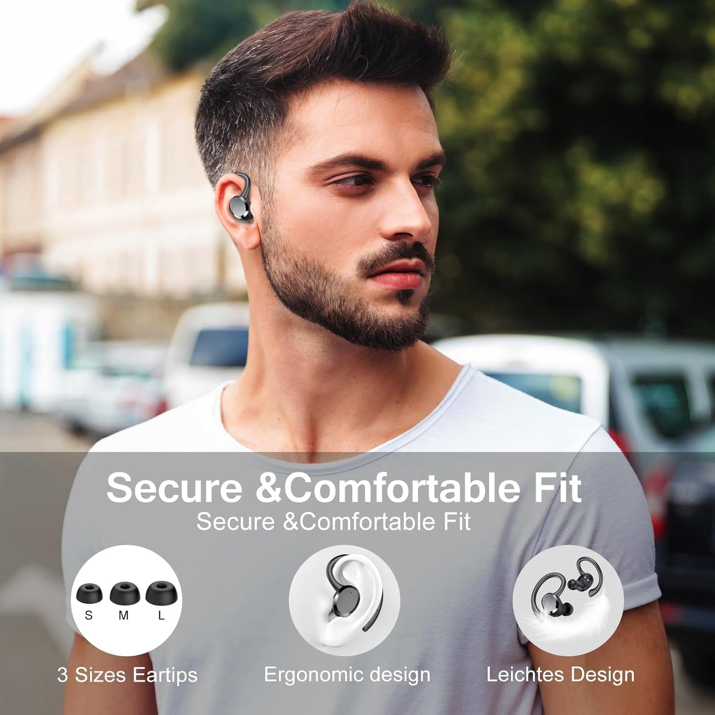 Bluetooth 5.4 Headphones Hifi Stereo - with Noise Cancelling Mic, IP7 Waterproof - The Gadget Guy