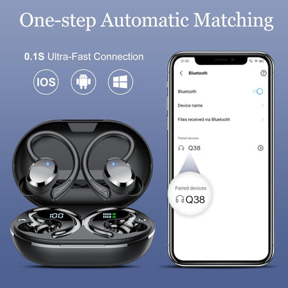 Bluetooth 5.4 Headphones Hifi Stereo - with Noise Cancelling Mic, IP7 Waterproof - The Gadget Guy