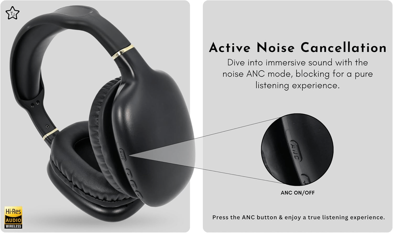 Noise Cancellation Supersoft Leather Wireless Bluetooth Headphones w/ Built - In MIC - The Gadget Guy