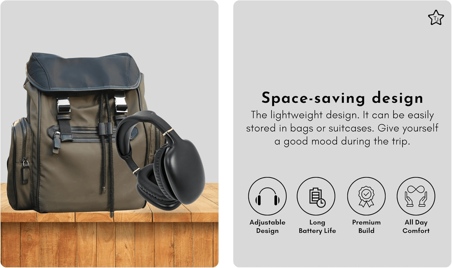 Noise Cancellation Supersoft Leather Wireless Bluetooth Headphones w/ Built - In MIC - The Gadget Guy