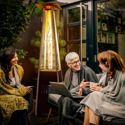 Patio Heater - 48,000 BTU Pyramid Flame - The Gadget Guy
