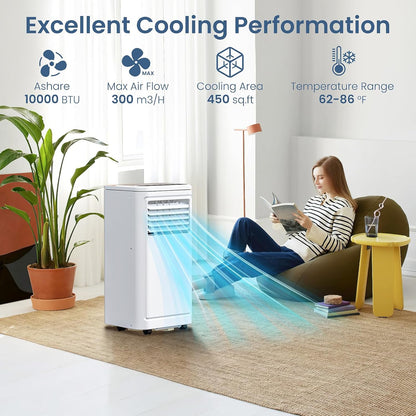 Portable Air Conditioner - 10000 BTU, Cools up to 450 Sq.Ft - The Gadget Guy