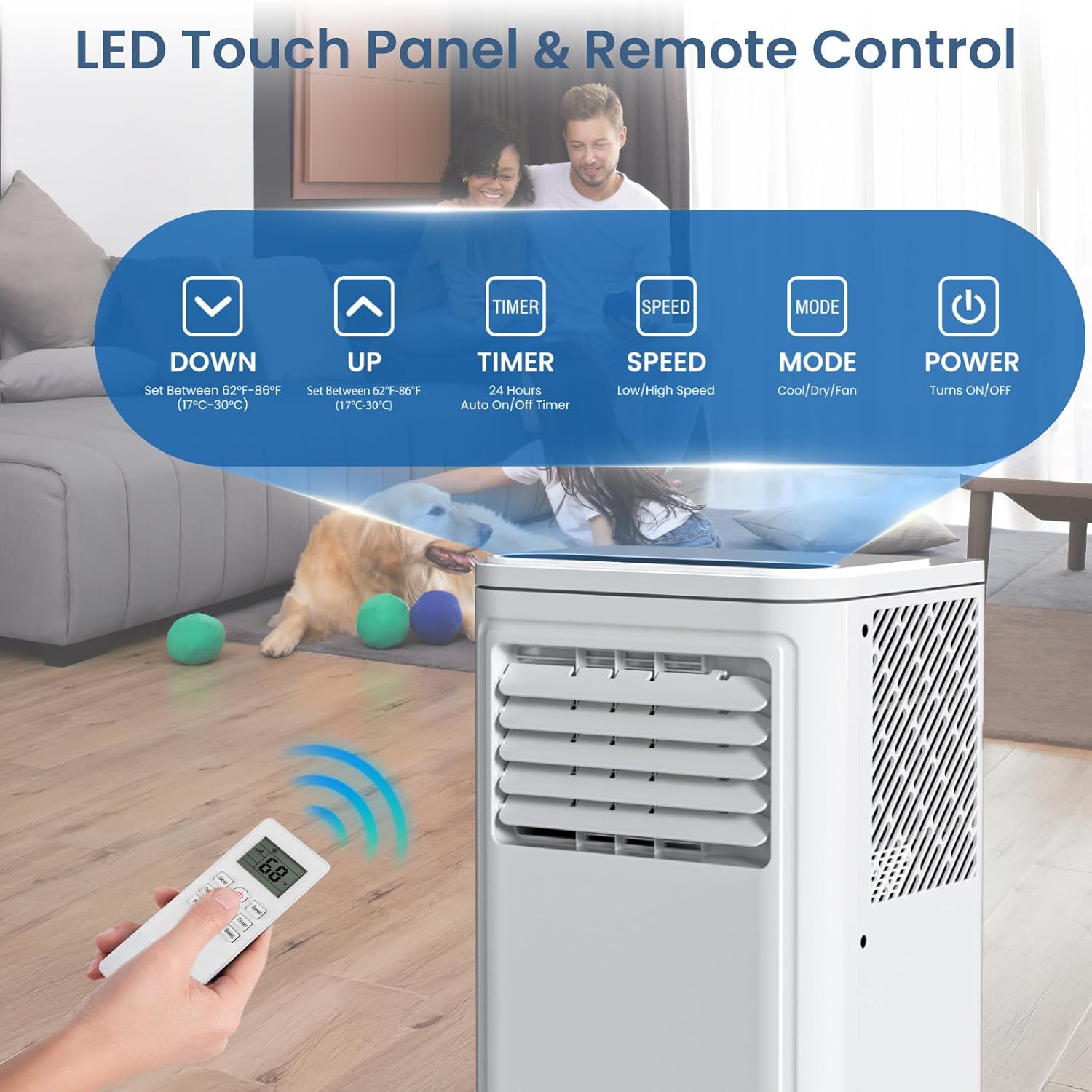 Portable Air Conditioner - 10000 BTU, Cools up to 450 Sq.Ft - The Gadget Guy