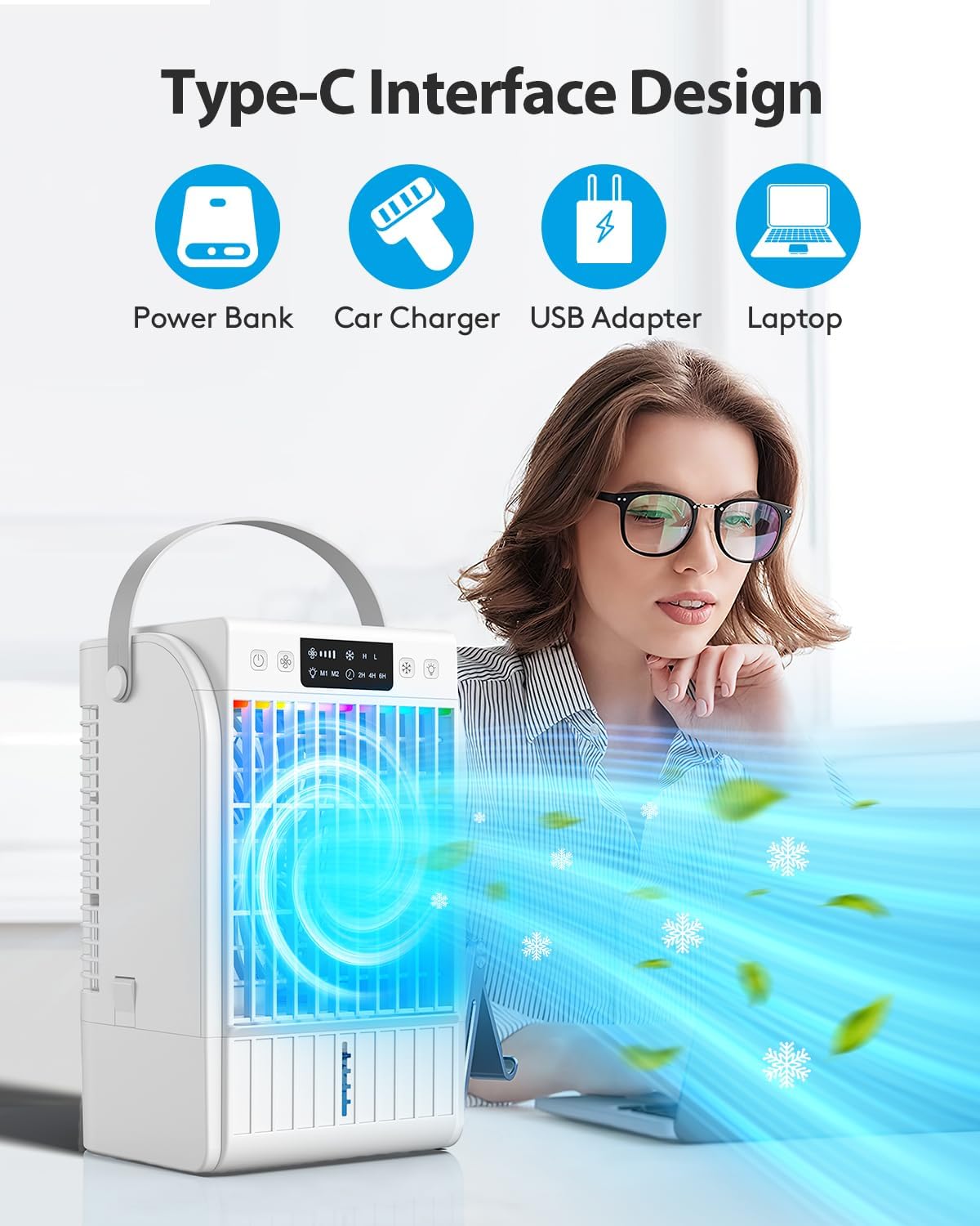 Portable Air Conditioners Fan - 3 Speed AC Portable for Room - The Gadget Guy