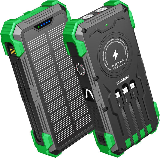 Solar Charger Power Bank - 42800Mah, with USB - C In/Output - The Gadget Guy