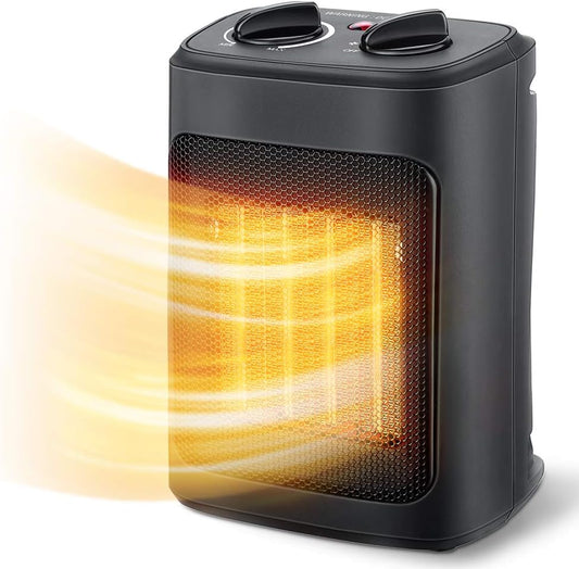 Space Heater - 1500W Electric Heaters Indoor Portable with Thermostat - The Gadget Guy