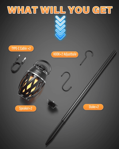 Waterproof Outdoor Bluetooth Speaker with LED Torch - The Gadget Guy